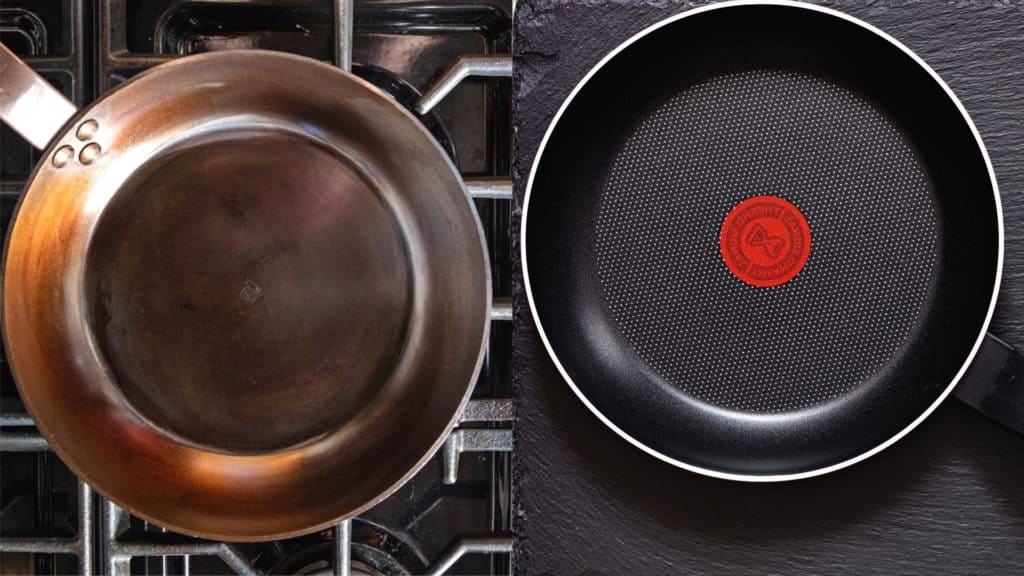 carbon steel pan vs non stick