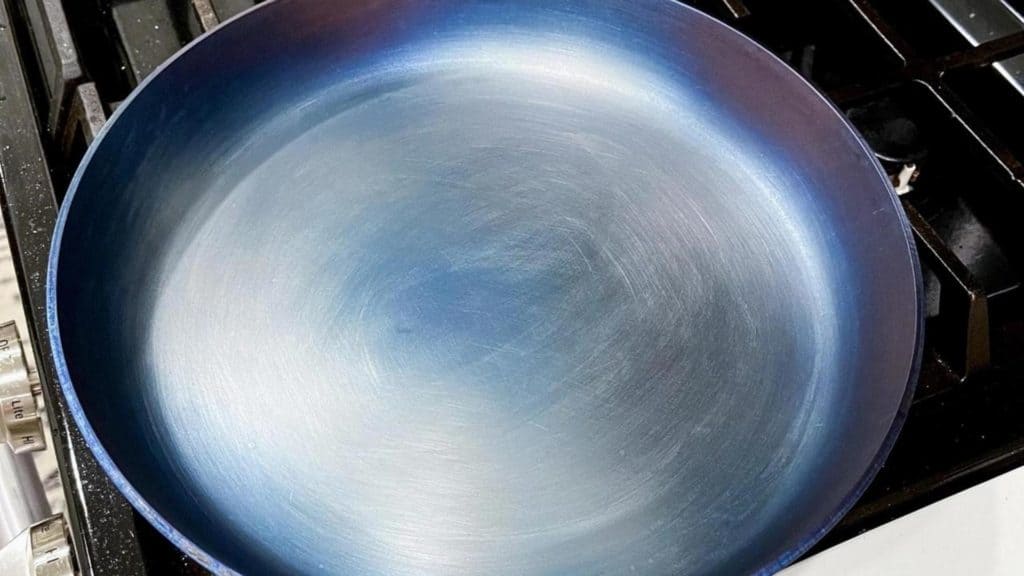 bluing carbon steel pan