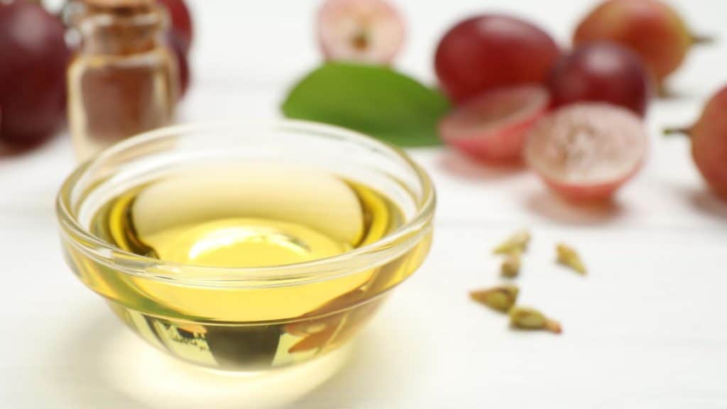 grapeseed oil in a small glass bowl